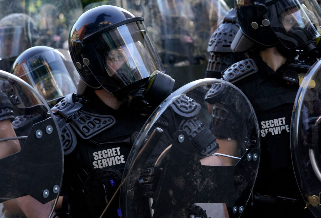 Police during protests in Washington. (Photo / Getty)