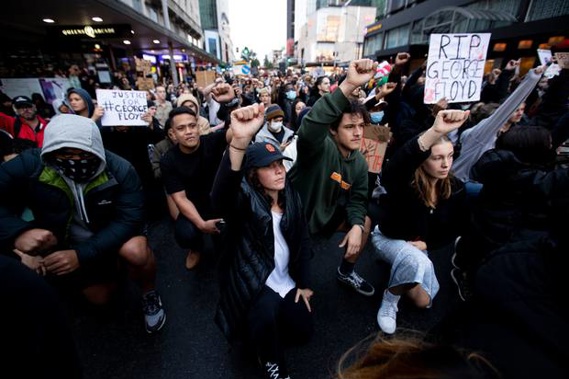 Thousands turned out to the Black Lives Matter protest in downtown Auckland on Monday. Photo / Dean Purcell