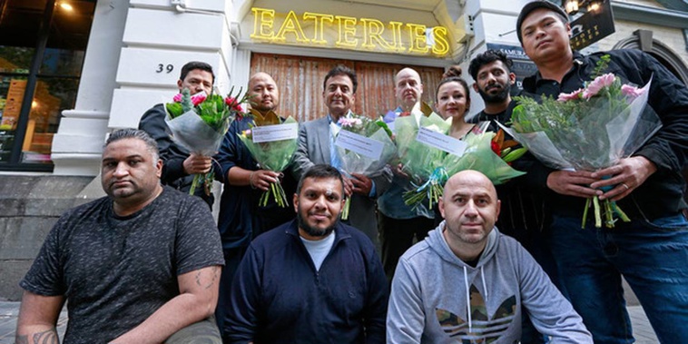 Bouquets of flowers are being sent to the PM, Auckland Mayor and other ministers in protest at a lack of support for small businesses. (Photo / Alex Burton)