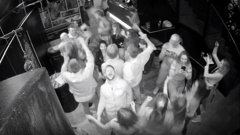 Patrons at Wellington nightclub Danger Danger are caught on CCTV celebrating the arrival of alert level 1. Photo / Supplied
