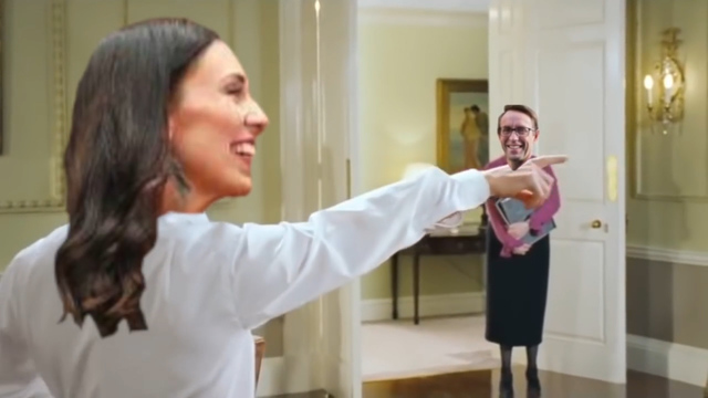 Hilarious video of Jacinda Ardern's 'little dance'. Video / GCSBro