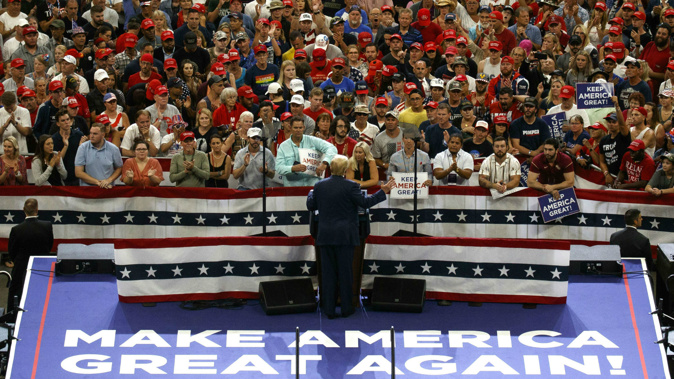 Donald Trump at his 2020 campaign launch. (Photo / AP)
