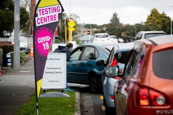 Patients are screened at the St Lukes community testing centre this morning in Mt Albert, Auckland. Photo / Dean Purcell
