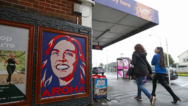 The artwork is on display outside an Auckland dairy. Photo / Supplied