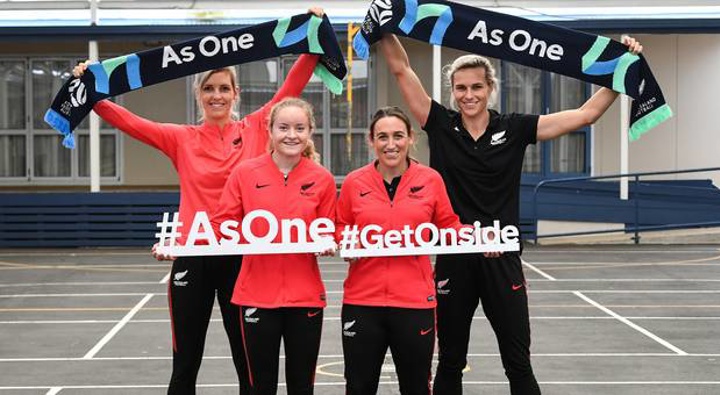 Football Ferns players Erin Naylor, Hannah Wilkinson, Paige Satchell and Annalie Longo. Photo / Photosport