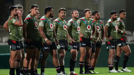 Brian McClennan reacts to Warriors disastrous 50-6 loss to Storm