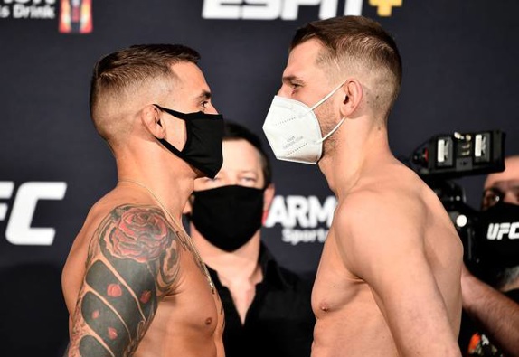 Dustin Poirier and Dan Hooker will fight in the main event of this weekend's UFC Fight Night. Photo / Getty Images