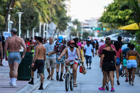 Florida has seen a massive surge that trumps New York's virus peak. (Photo / Getty)