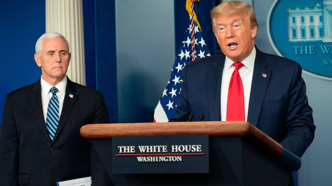 Donald Trump with Mike Pence. (Photo / AP)