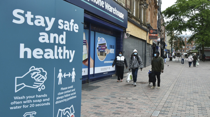 Leicester's lockdown could be spread to bring in other towns. (Photo / AP)