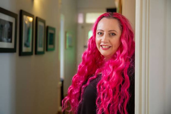 Siouxsie Wiles has been abused online about her pink hair and weight. Photo / Arvid Eriksson.