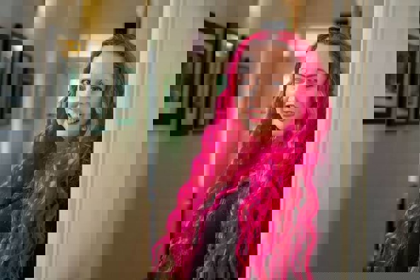 Siouxsie Wiles has been abused online about her pink hair and weight. Photo / Arvid Eriksson.