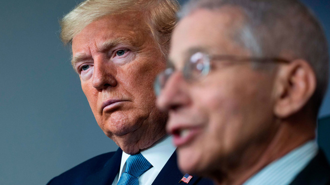 Donald Trump and Anthony Fauci. (Photo / Getty)