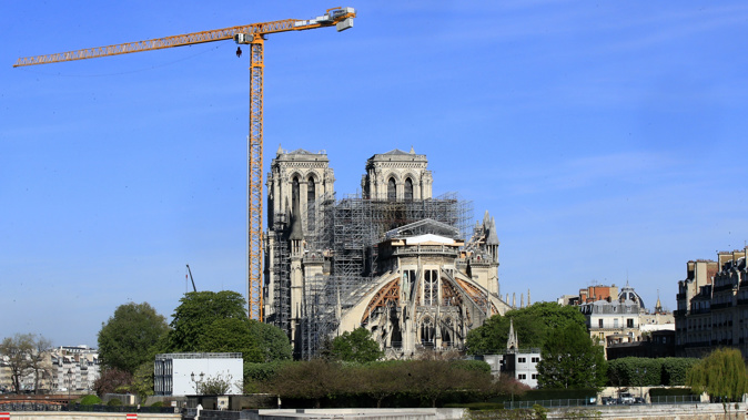 The Notre Dame is being rebuilt after a fire last year. (Photo / AP)