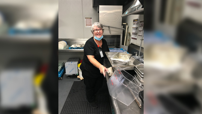 Mary Daniel took a job as a dishwasher at a nursing home so she could visit her husband. (Photo / Supplied to CNN)