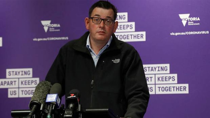 Victorian Premier Daniel Andrews speaks to the media during a daily briefing. Photo / Getty Images