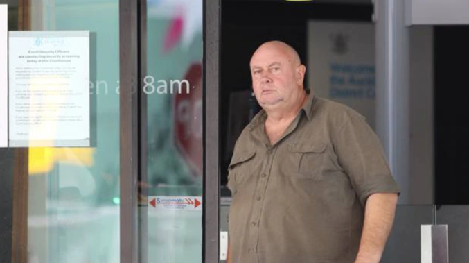 Serial fraudster Richard Mark Wallace leaving the Auckland District Court in February 2019. (Photo / Sam Hurley)