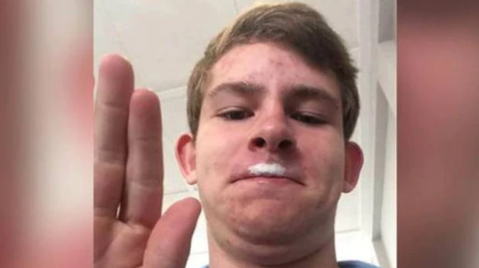 William Wood, National's Palmerston North candidate, was 14 when the photo was taken. (Photo / Supplied)