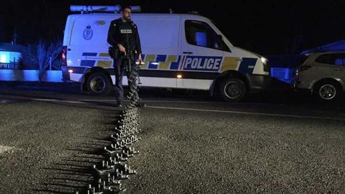 A Waikato police officer was injured after being hit by a vehicle. It's understood he was laying road spikes at the time. Photo / File