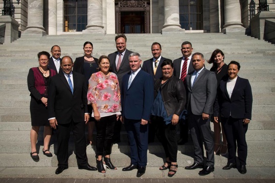 Labour's Māori caucus. (Photo / NZ Herald)