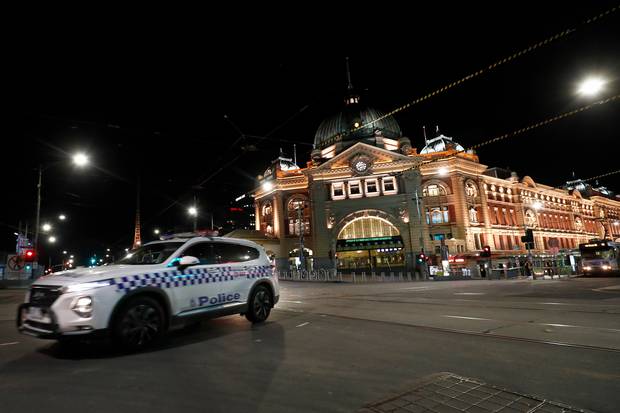 Victorian Police began patrols last night in Melbourne. Photo / Getty