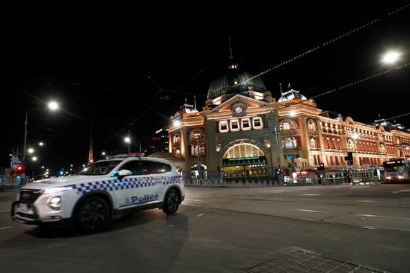 Victorian Police began patrols last night in Melbourne. Photo / Getty