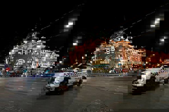 Victorian Police began patrols last night in Melbourne. Photo / Getty