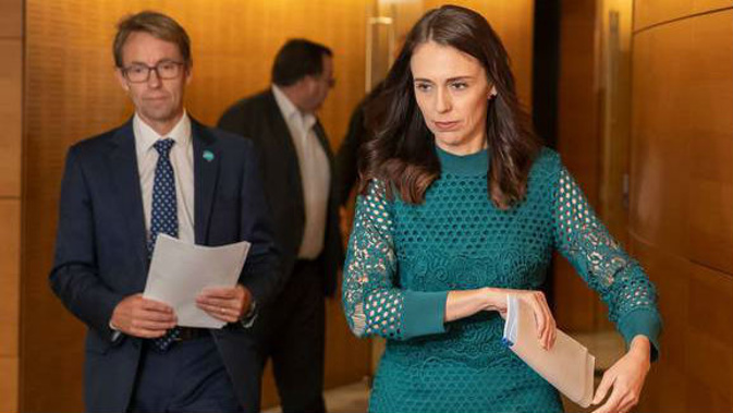 Ashley Bloomfield and Jacinda Ardern. (Photo / NZ Herald)
