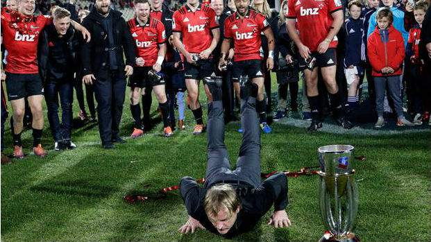 Scott Robertson breakdancing last year. (Photo / AP)