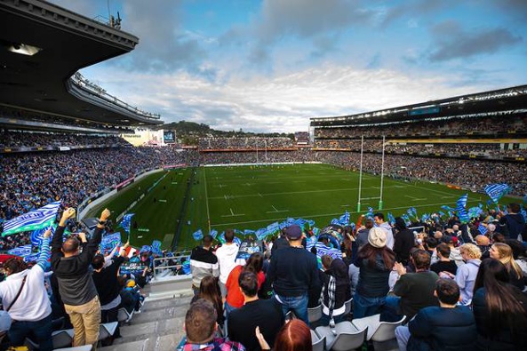 Eden park has a sold out match between the Blues and Crusaders. (Photo / Photosport)