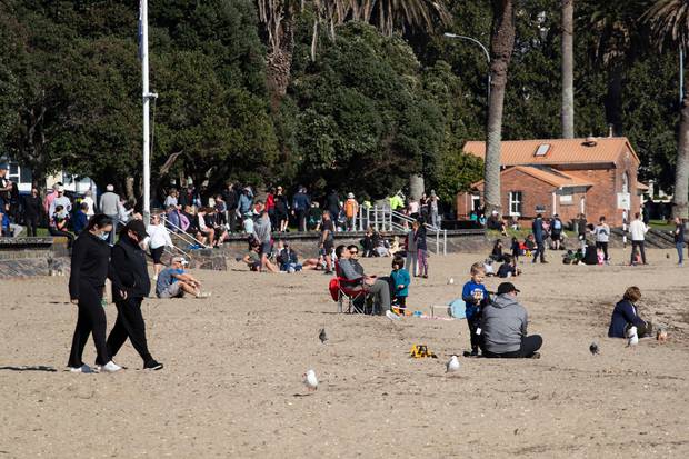 Aucklanders ignored calls to stay home, congregating in groups and flocking to the regions. (Photo / NZ Herald)