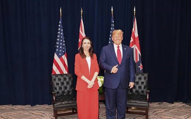 Jacinda Ardern with Donald Trump at the United Nations last year. (Photo / Supplied)