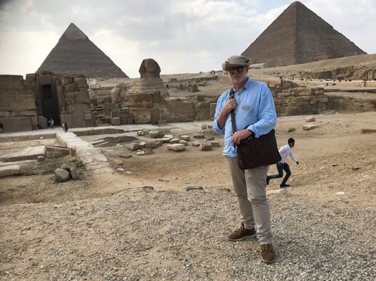 Cartoonist and columnist Tom Scott retraced Charles Upham's WW2 footsteps in Egypt, Crete, Germany and Italy. Photo / Supplied