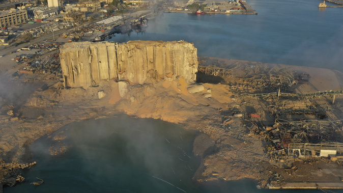 n this August 5, 2020 file photo, smoke rises from the scene of an explosion that hit the seaport of Beirut, Lebanon. (Photo / AP)