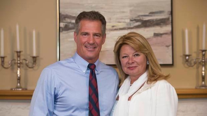 United States ambassador Scott Brown with his wife Gail Huff-Brown at their Lower Hutt residence. Photo/Mark Mitchell