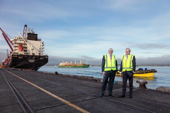 Port of Tauranga chairman David Pilkington (left) and chief executive Mark Cairns. Photo / Supplied