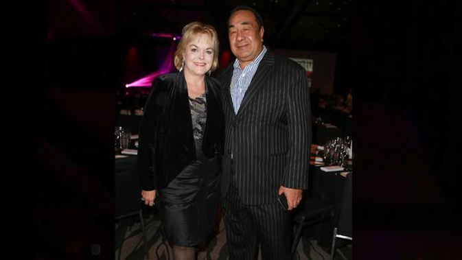 National leader Judith Collins with David Wong-Tung. Photo / Norrie Montgomery
