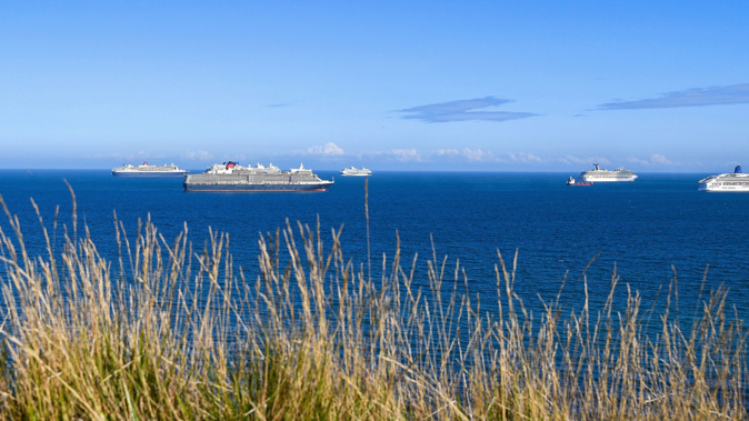 Several cruise ships are currently anchored off the English Channel. (Photo / Getty)