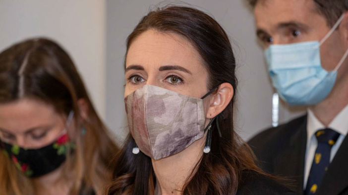 Masks are a common tool on the election campaign now. (Photo / NZ Herald)