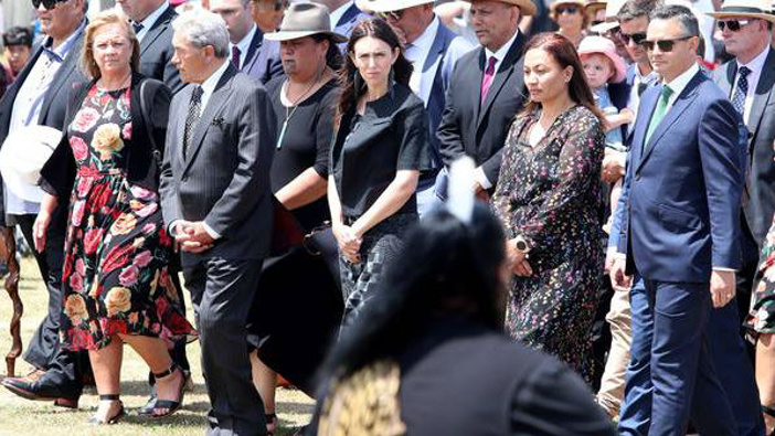 Winston Peters and James Shaw with Jacinda Ardern at the start of 2020. (Photo / NZ Herald)