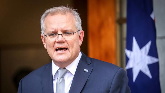 Australian Prime Minister Scott Morrison speaks during a media conference at Parliament House in Canberra, Australia. Photo / AP