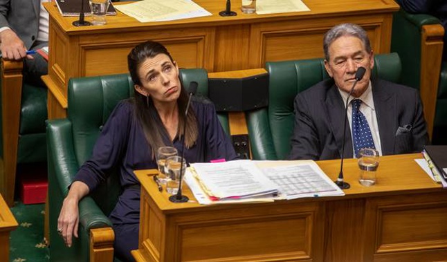 The families of Jacinda Ardern, Winston Peters were on a leaked list. 9Photo / File)