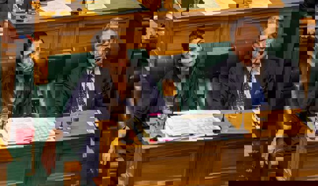 The families of Jacinda Ardern, Winston Peters were on a leaked list. 9Photo / File)