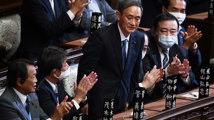 Yoshihide Suga officially named as Japan's new Prime Minister, replacing Shinzo Abe. (Photo / Getty)