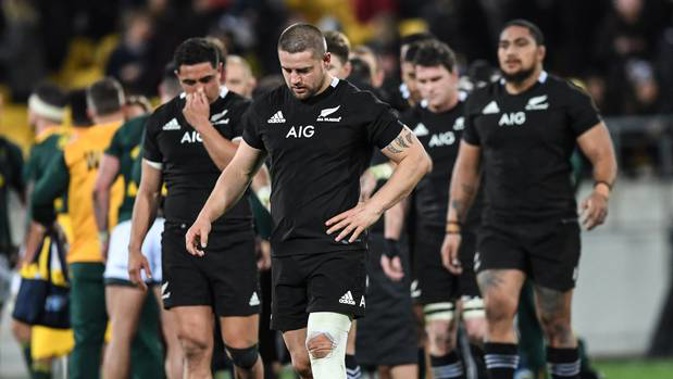 All Blacks players dejected. Photo / Photosport