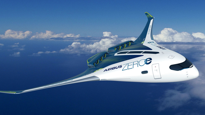 Airbus has unveiled its plans for bringing the world's first zero-emission commercial aircraft into service by 2035. (Photo / Supplied via CNN)