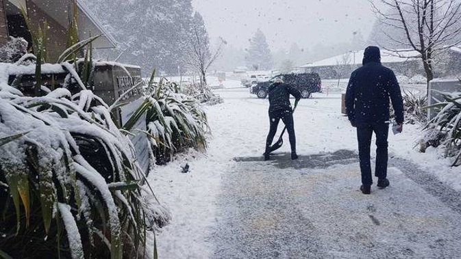 Wanaka residents woke up to snow this morning. (Photo / Supplied)