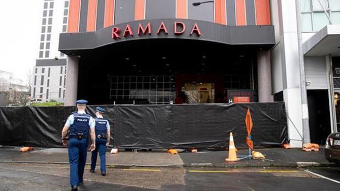 He was swiftly taken into custody by police at the Ramada hotel in Auckland's Federal St.