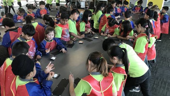 Ormiston Primary School students have been learning in the next-door Ormiston Junior College because there is no space for them in the primary school. Photo / Supplied