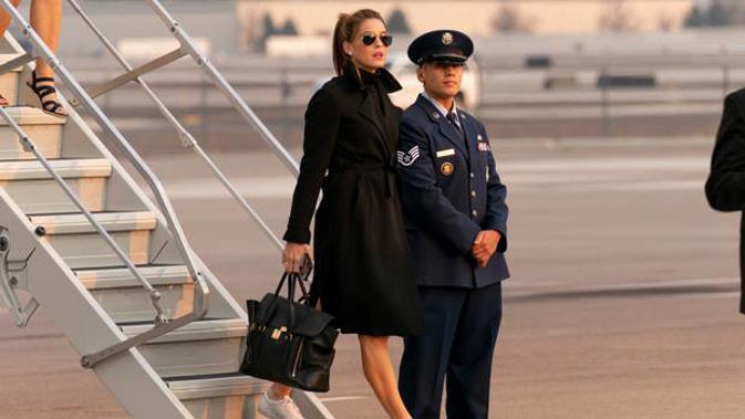 Adviser Hope Hicks arrives with President Donald Trump at Reno-Tahoe International Airport in Nevada on September 12. Photo / Andrew Harnick / AP